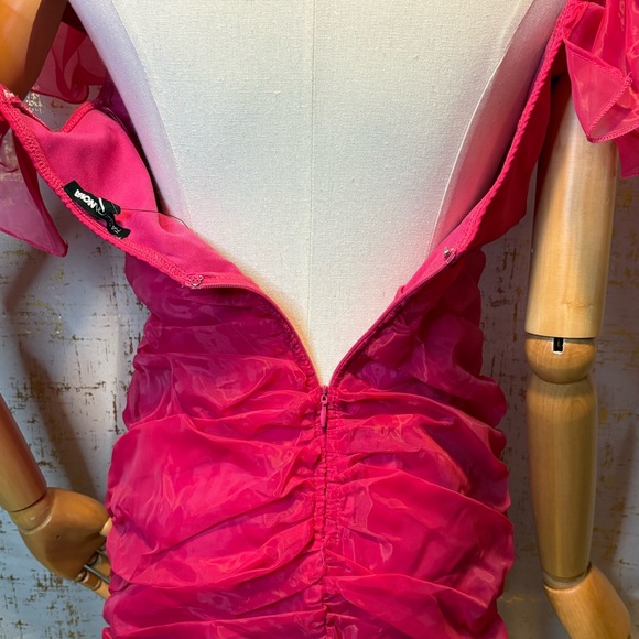 Fashion Nova Fuchsia Ruffle Mini Dress - Picture 4 of 7